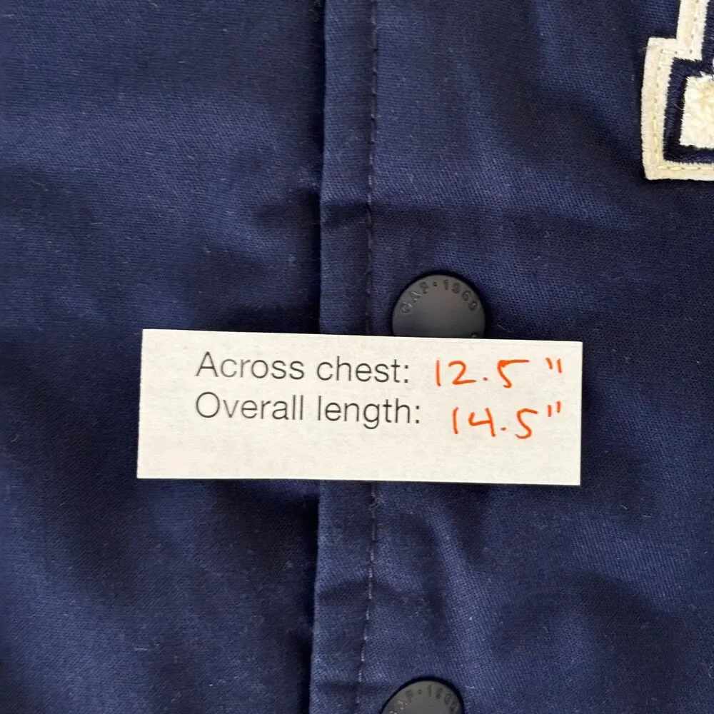 Baby Gap Paddington Bear 18-24M Varsity Bomber Jacket Navy Red Rare Patch Coat